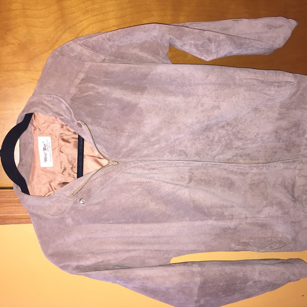 Zippered Suede jacket size 4
